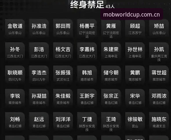 足协第三批禁足名单全面评测：17人终身禁赛背后，世界杯投注软件用户该关注什么？